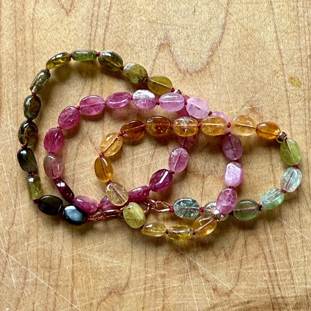 Image of Tourmaline & Rose Gold Necklace