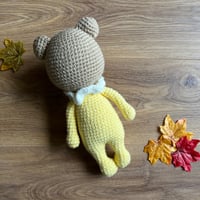 Image 2 of Crochet yellow baby bear doll