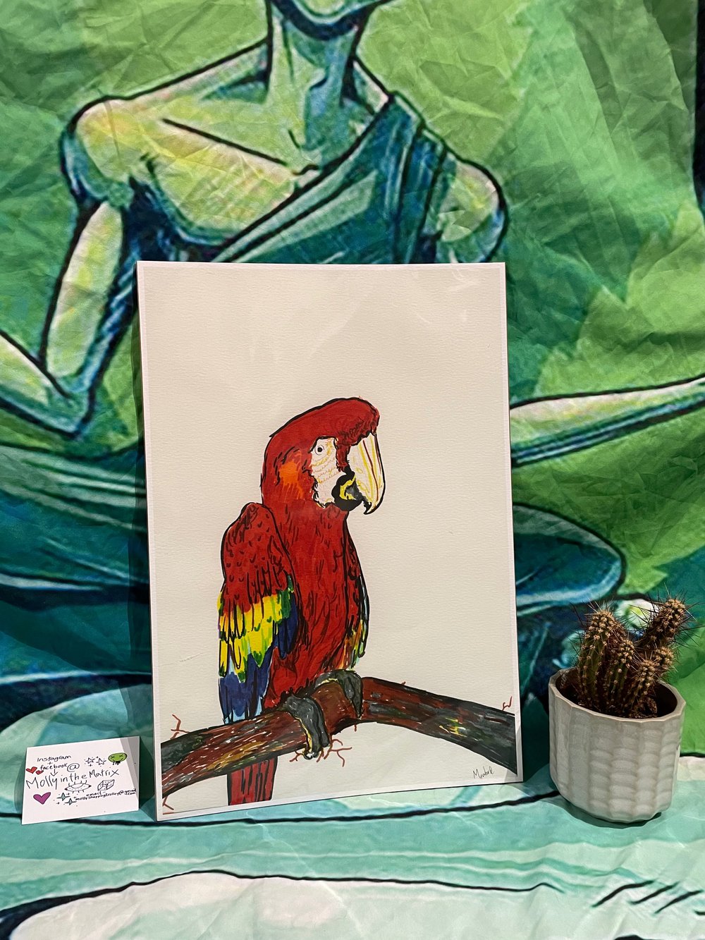 Image of Macaw Parrot Print