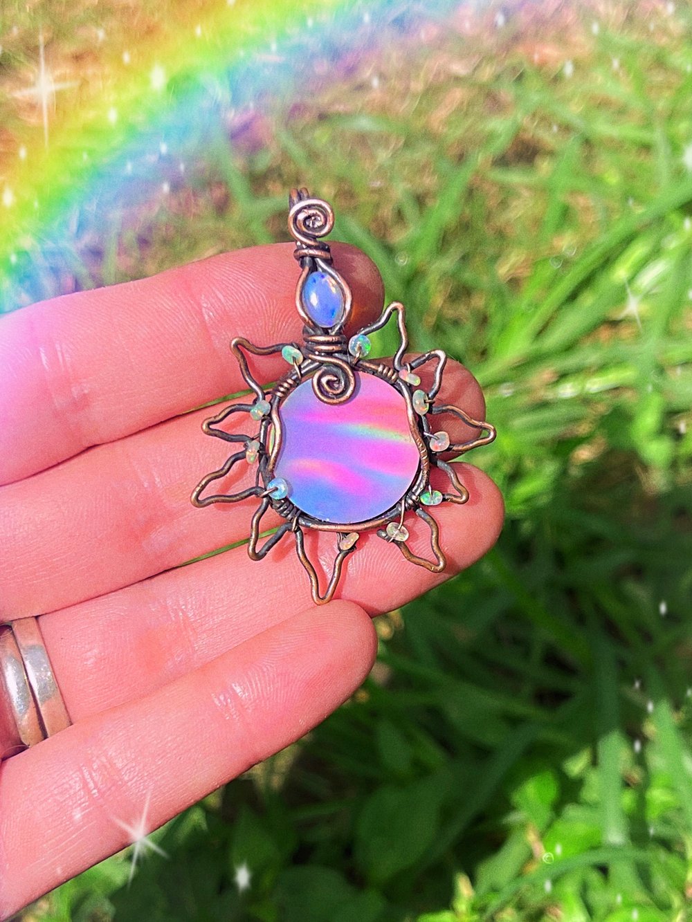 Aurora Opal Sun Pendant ðŸŒž