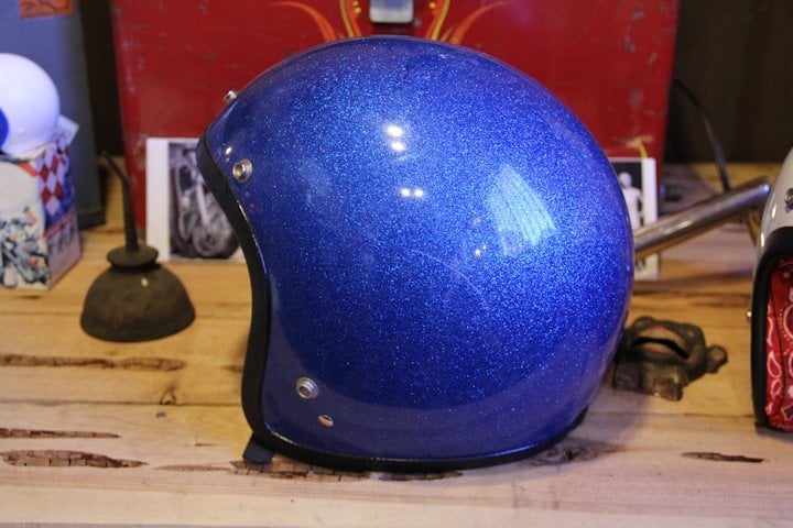 Image of 3/4 Helmet Blue Flake- Large