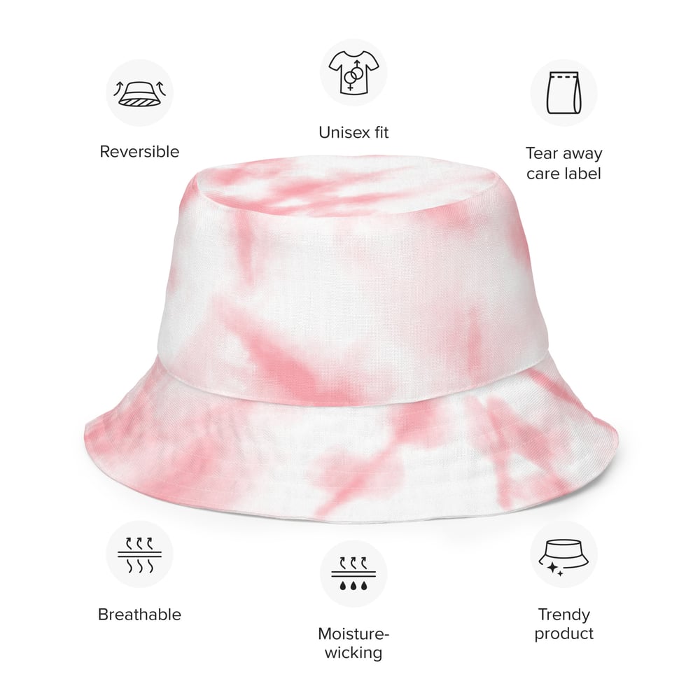 Image of Pink Love Reversible bucket hat