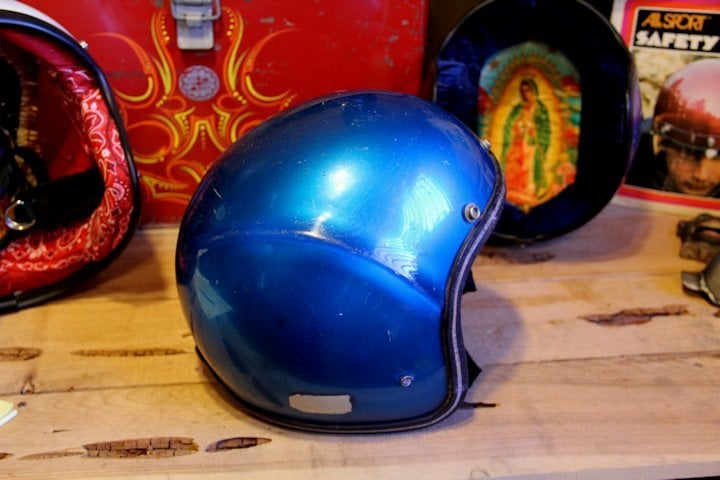 Image of 3/4 Blue Tron Helmet