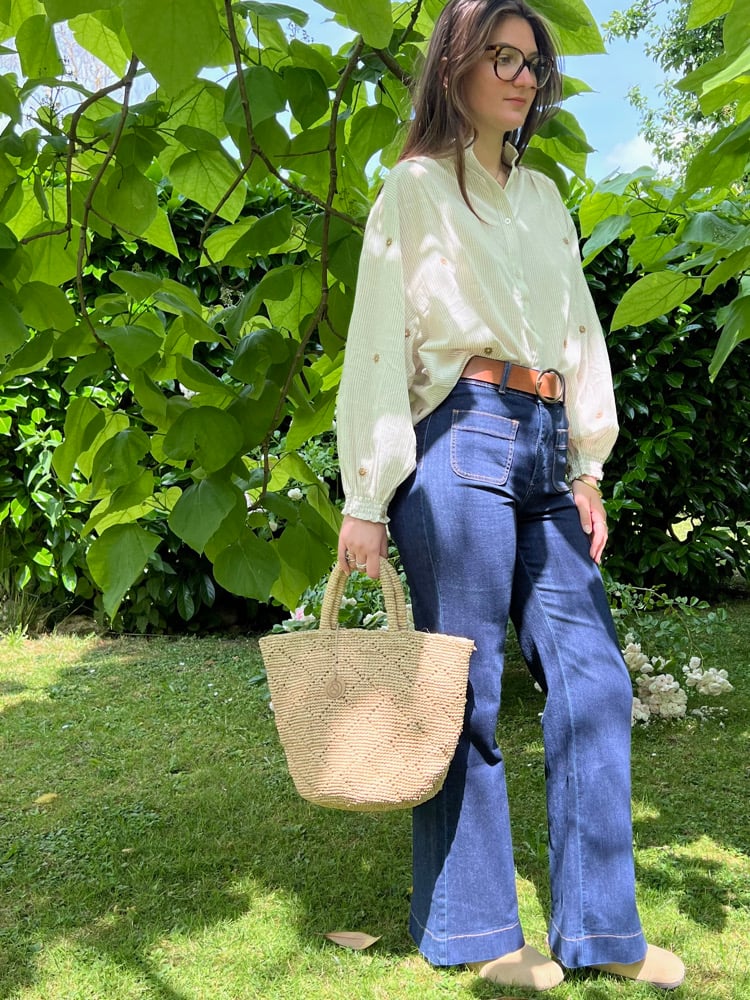 Image of Sac en Raphia LUNA fond Rond