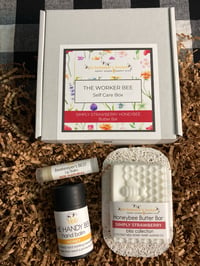 Image 1 of The Worker Bee Simply Strawberry Honeybee Butter Bar Self Care Box