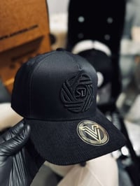 Image 1 of San Diego Soccer Hat Corduroy Visor (Full Black)