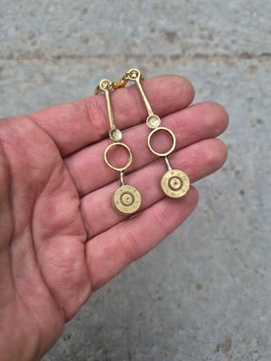 Bullet casings long earrings