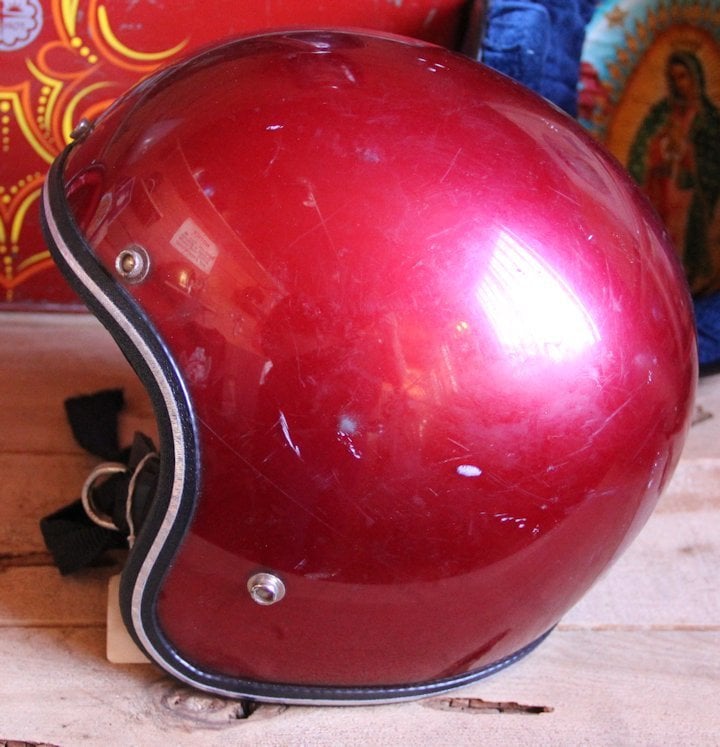 Image of DOT 3/4 Red Helmet