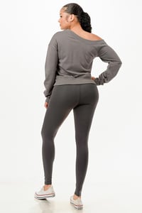 Image 1 of Drop Shoulder Top & Leggings Set