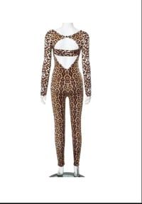 Image 5 of  Leopard  Long Sleeve jumpsuit / PRE ORDER