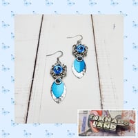 Aquamarine Conjure + Scale Earrings