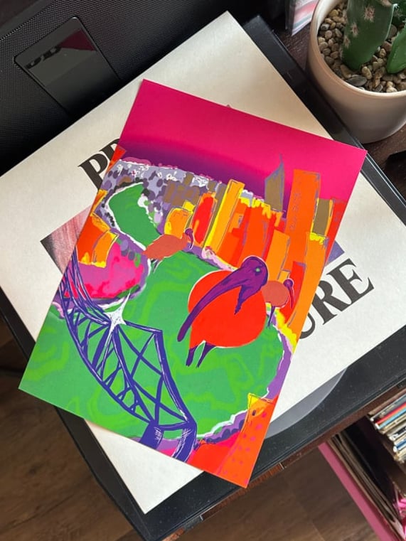 Image of Big Bloody Birds A4 Print