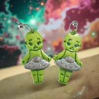 Image 2 of Alien Kewpie Earrings