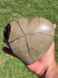 Image 8 of Septarian Nodule Polished Freeform With UV Calcite Inclusions| Madagascar #2893