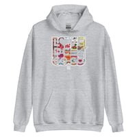 Image 2 of LOVE DC GOGO POSTER PRINT "25" Hoodie (in black & gray)