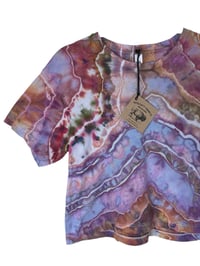 Image 6 of XS Crop Tee in Warm Geode Ice Dye
