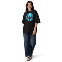 Image 3 of Unisex Oversized Tee -  Rebel Loon Blue