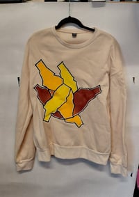 Image 1 of 1/1 sweater (hand sewn design) cream- large