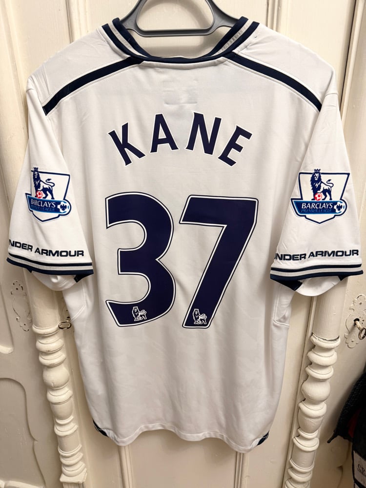 Image of PRE ORDER: Tottenham Hotspur "KANE 37" 2013/14 Home Shirt + PL patches (L)