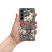 Image 7 of Boho Nature Cottagecore Inspired White Rabbits Among Berries Clear Case for Samsung®