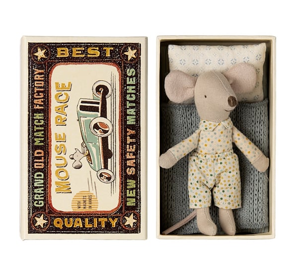 Image of Maileg Little Brother Mouse in Matchbox