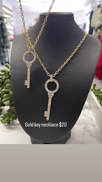 Gold key necklace 