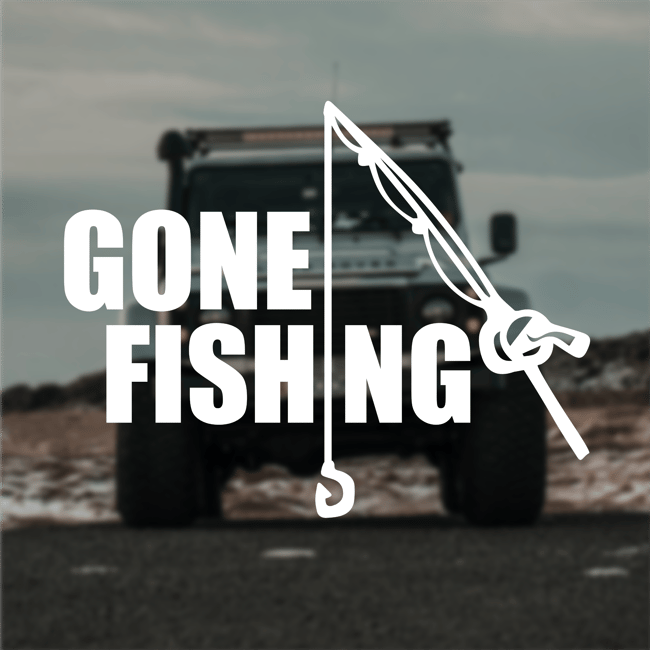 'Gone Fishing' Sticker