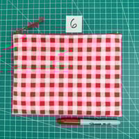 Image 1 of Gingham Waterproof Zip Bag