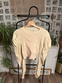 Image 1 of Printed puff sleeve sweater 