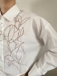 Image 5 of Cropped Button up Shirt - Magnolia