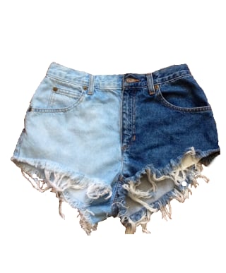 half bleached shorts