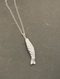 Image 3 of Silver fish pendant 4cm or 5cm long 