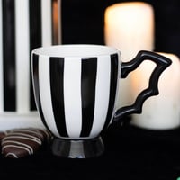 Image 1 of Striped Ceramic Batwing Teacup