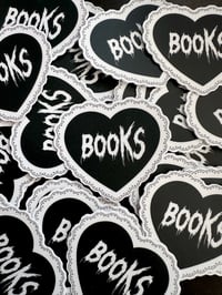Image 2 of Books heart sticker