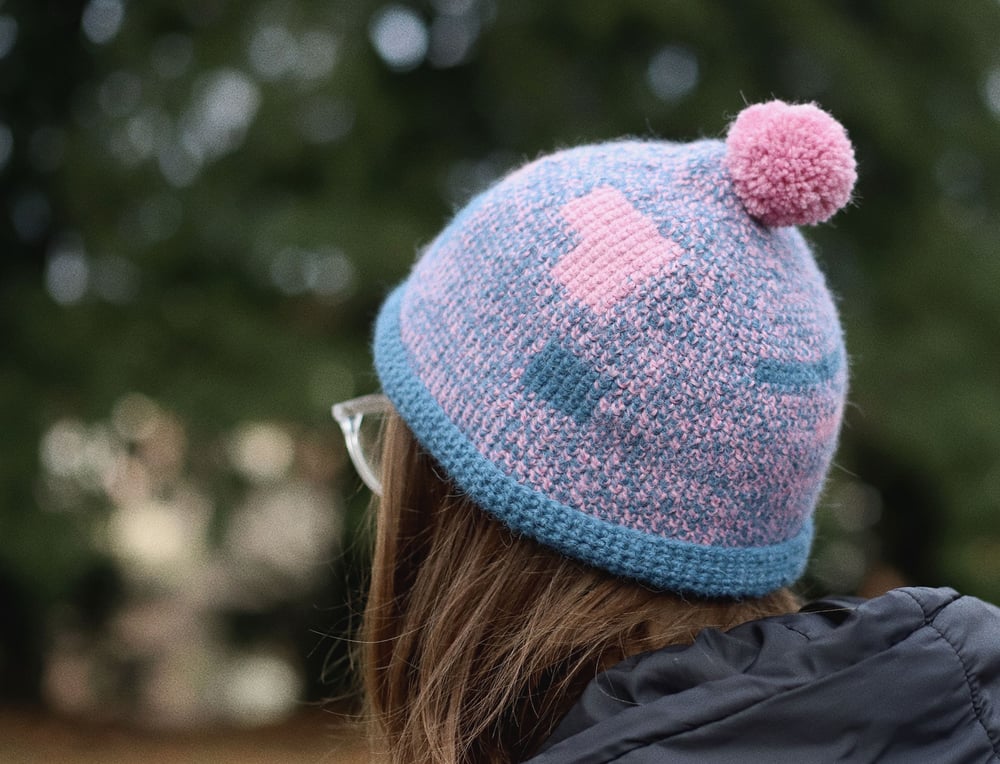 Image of PINK AND BLUE CAP
