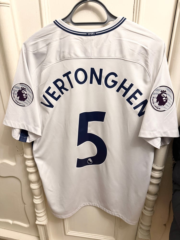 Image of PRE ORDER: Tottenham Hotspur “VERTONGHEN 5” 2017/18 Home Shirt + PL patches (XL)