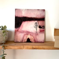 Image 1 of Field from my Window original oil painting on wooden panel