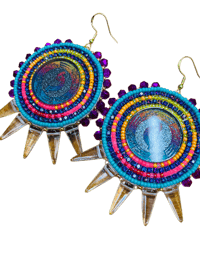 Image 1 of Neon Vibes Kokopeli Earrings 