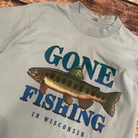 Image 2 of Vintage "Gone Fishing" Tee