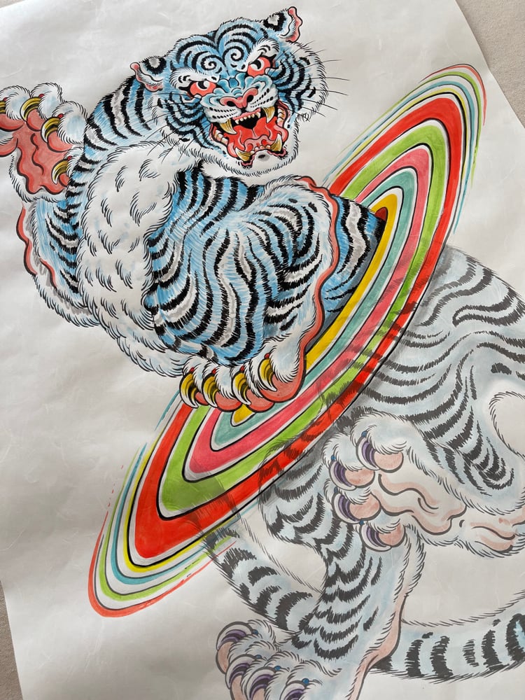 Hand painted washi print #05 Image 2