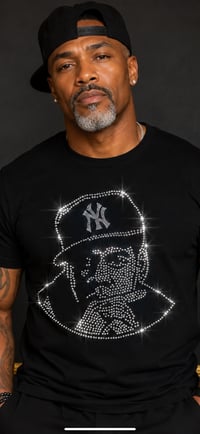 Image 1 of Bling Jay Z NY Rhinestone Graphic Tee 