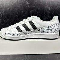 Image 2 of ADIDAS PHILIP COLBERT X SUPERSTAR SAVE THE LOBSTER WOMENS SHOES SIZE 7.5 WHITE BLACK RED NEW