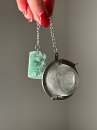 GREEN AVENTURINE CRYSTAL TEA STRAINERS