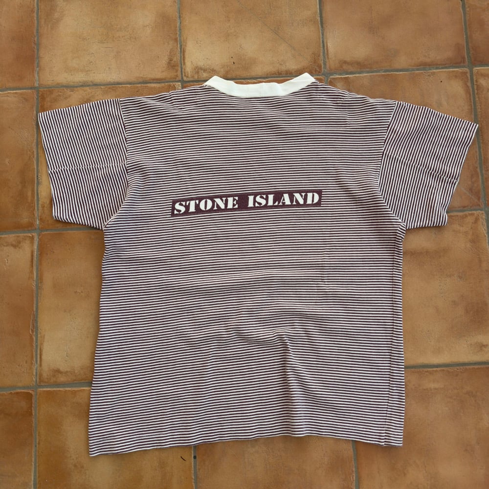 Image of SS 1986 Stone Island Box Logo heavyweight T-shirt, size XL