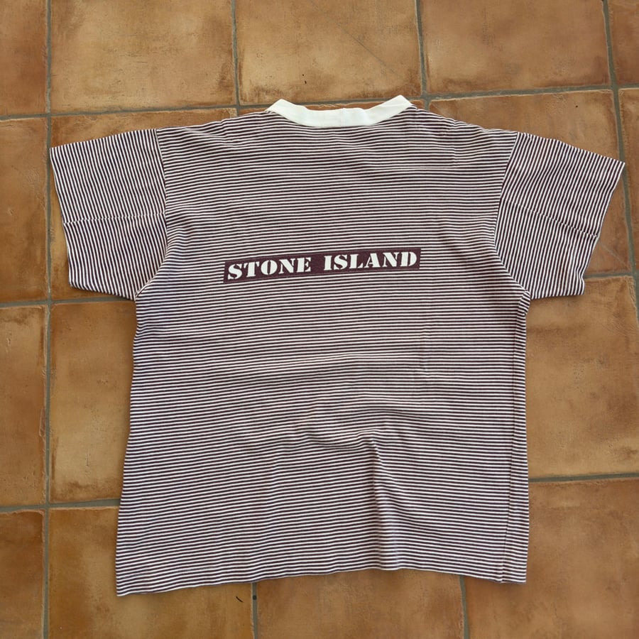 Image of SS 1986 Stone Island Box Logo heavyweight T-shirt, size XL
