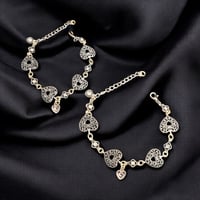 silver heart and Swarovski bracelet