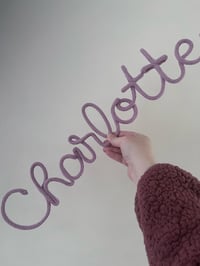 Image 2 of Custom 9 Letter Knitted Wire Name/ word Wall Art