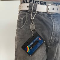 Image 3 of Rainbows and Tapes Keychain