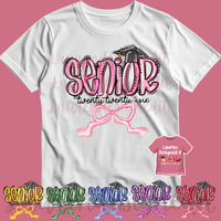 Pretty Bow Senior White Tee