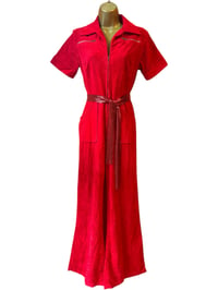 Image 1 of 70’s Red Corduroy Jumpsuit XS